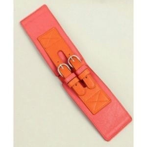 Red & Orange Double Strap Waist Belt